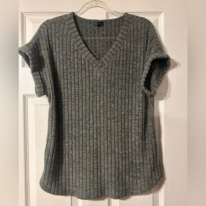 Gray Knit Sweater Top